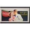 Image 2 : Framed Coca-Cola Advertisment - 30.5"x19"H