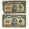 Image 1 : 2 - 1923 Dominion of Canada, 25 cent shin plasters