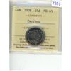 Image 1 : 2008 ICCS graded, Canadian 25 cent coin - MS65 Caribou