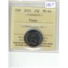 Image 1 : 2010 ICCS graded, Canadian 25 cent coin - MS64 Poppy