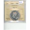 Image 1 : 1944 ICCS graded, Canadian silver 50 cent coin - MS62 Far 4