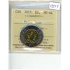 Image 1 : 2015 ICCS graded, Canadian 2 dollar coin - MS64 Polar Bear