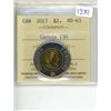 Image 1 : 2017 ICCS graded, Canadian 2 dollar coin - MS63 Canada 150