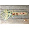 Image 1 : Key sign - metal - 32"x14" original, Dominion lock Comp. - Montreal Canada - 2 sided