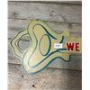 Image 2 : Key sign - metal - 32"x14" original, Dominion lock Comp. - Montreal Canada - 2 sided