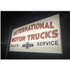 Image 1 : International truck service sign - in Metal, light frame - 23x48"