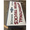 Image 2 : International truck service sign - in Metal, light frame - 23x48"