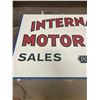 Image 3 : International truck service sign - in Metal, light frame - 23x48"