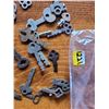 Image 2 : Large lot (47) assorted antique keys cas register, dresser, padlock and more