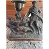 Image 2 : Fabulous desk lamp titled "The Hunter" Made of Pewter with bronze highlights Works great