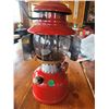 Image 1 : Red Coleman 200 lantern with bery scarce original light deflector and red wooden handle - hard to fi
