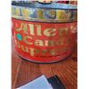 Image 2 : Large Allen's candy counter disply tin lid is cut to sit on rim - great graphics