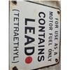 Image 2 : "Contains Lead" gas pump plate lightly used original