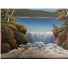 Image 2 : PLEASE READ ENTIRE DESCRIPTION - Original painting by Flexhaugh of Deer at Waterfall. This was purch