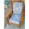 Quarter cut oak Morris recliner chair - has been refinished and re-upholstered