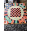 Image 1 : Folding card table unique top play chess, checkers, roulette or other games