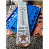 Image 1 : Vintage quaker state thermometer 38" tall original piece with Texaco decal applied to it