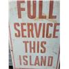 Image 2 : Full service tin sign on stand (legs) 1970's vintage