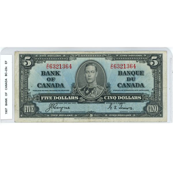 1937 BC-23c Five dollar Coyne-Towers Z/C6321364 EF