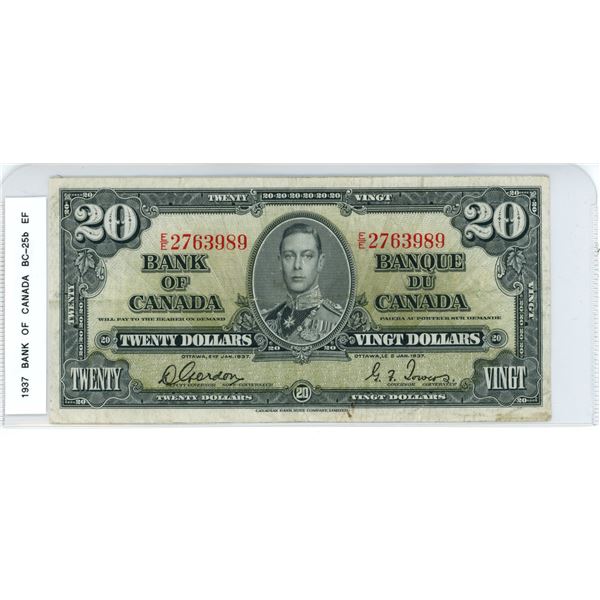 1937 BC-25b Twenty dollar Gordon-Towers E/E2763989 EF