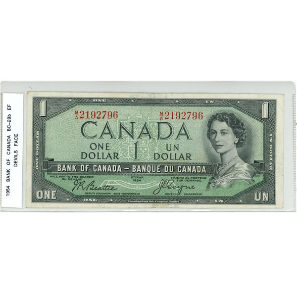 1954 BC-29b One dollar Devils Face Beattie-Coyne M/A2192796 EF
