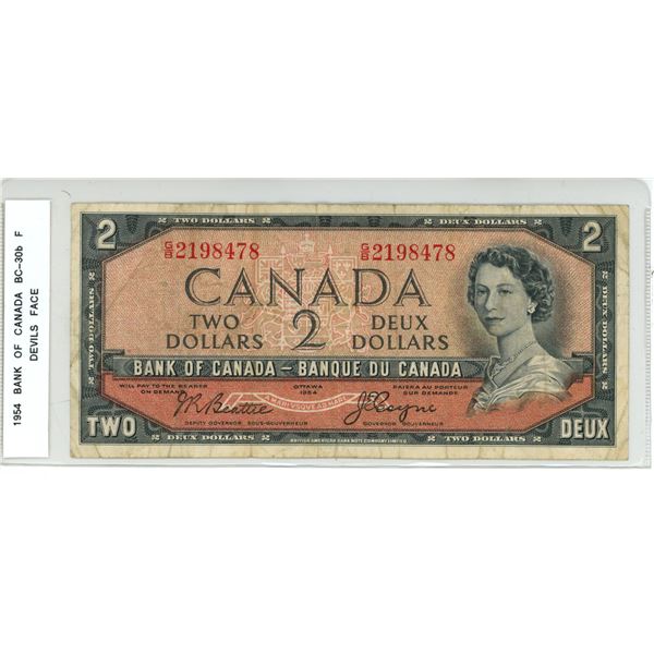 1954 BC-30b Two dollar Devils Face Beattie-Coyne G/B2198478 F