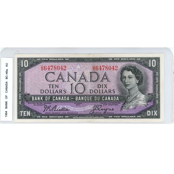 1954 BC-40a Ten dollar Beattie-Coyne U/D6478042 AU