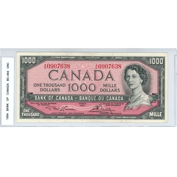 1954 BC-44d Thousand dollar Lawson-Bouey A/K0907638 UNC