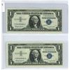 Image 1 : 2 consecutive 1957 US one dollar notes V99095689A-V99095690A