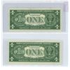 Image 2 : 2 consecutive 1957 US one dollar notes V99095689A-V99095690A
