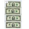 Image 1 : 4 consecutive 2003 US two dollar notes F07986829A-F07986832A