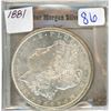 Image 1 : 1881 Morgan US silver dollar