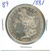 Image 1 : 1881 Morgan US silver dollar