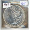 Image 1 : 1887 Morgan US silver dollar