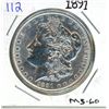 Image 1 : 1891 Morgan US silver dollar