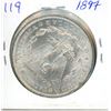 Image 1 : 1897 Morgan US silver dollar