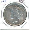 Image 1 : 1922 Peace US silver dollar