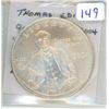 Image 1 : 2004 90% silver Thomas Edison dollar