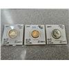 Image 1 : Lot of three sterling silver proof coins from proof set