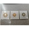 Image 2 : Lot of three sterling silver proof coins from proof set