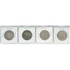 Image 2 : Lot of 4 US half dollars 1941, 1943, 1954, 1959