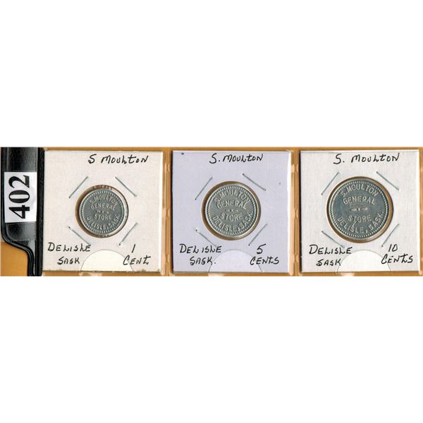 DELISLE MERCHANT TOKENS - S. MOULTON - COMPLETE SET