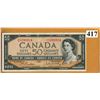 Image 1 : 1954 CANADIAN $50 BANKNOTE - Ser.  # B/H 5280914    -  AU Condition