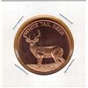 Image 1 : 1 OUNCE COPPER -  .999 FINE - WHITE TAIL DEER