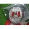Image 2 : 2015 CANADIAN  .9999 SILVER $25 MINT COIN - CANADIAN FLAG with Folder