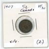 Image 2 : 1907 Canada Silver 5¢ (2.)