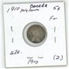 Image 2 : 1910 Canada HL C/B Silver 5¢ (2.)