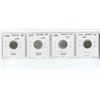 Image 2 : Lot of 4  Canada Silver 5¢:  1917-20