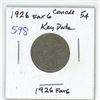 Image 1 : 1926 Far 6 Canada 5¢ KEY DATE