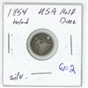Image 1 : 1854 USA half dime holed silve